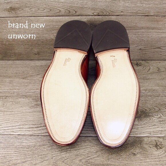*NIB* $395 Allen Edmonds HILLCREST Derby 14 B Narrow Chestnut *add $15 new Trees main image 11